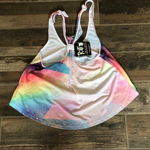 Rat Baby Too Fast Unicorn Love tank top L - Picture 3 of 3